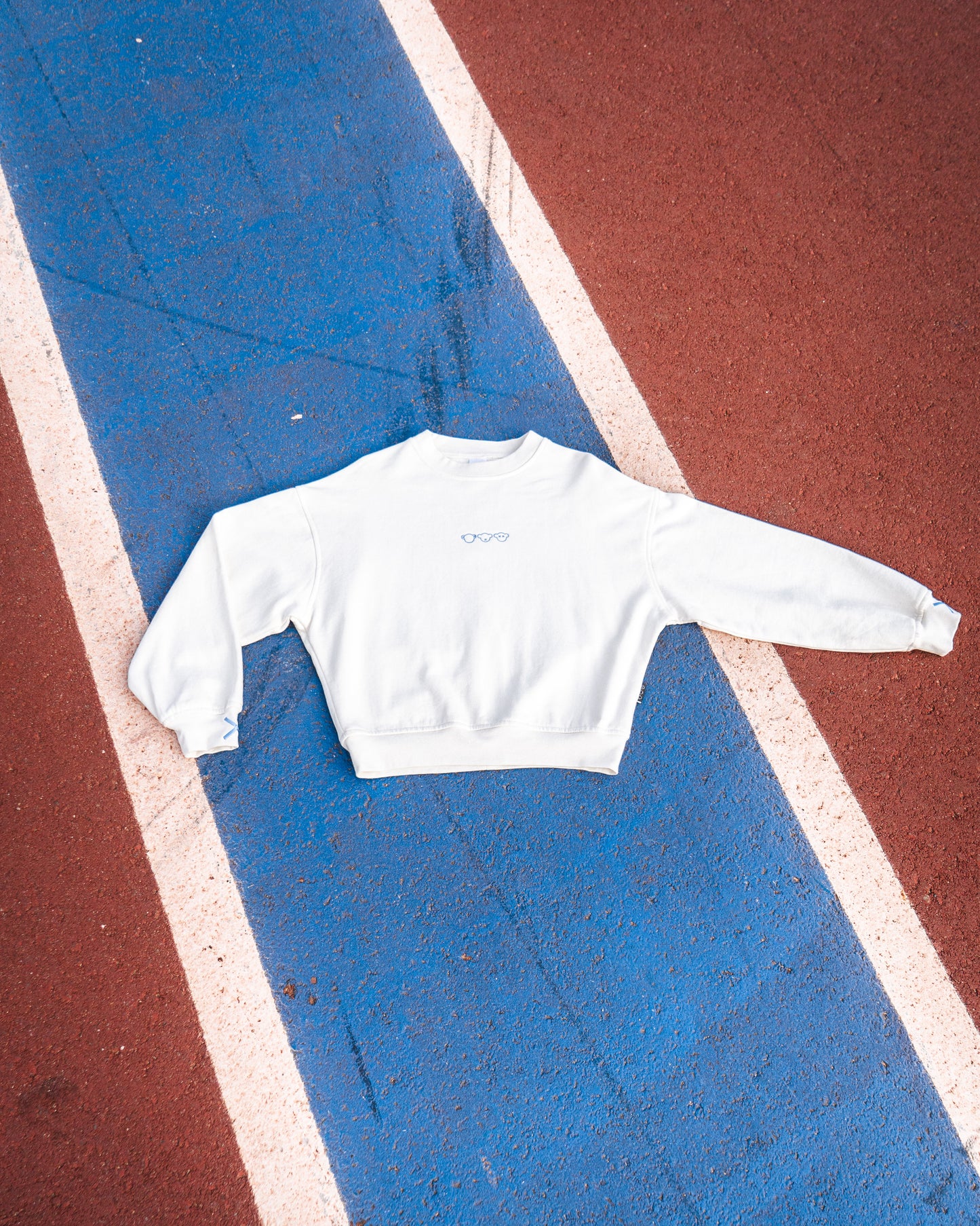 Ladies Ivory Oversized Crew Neck Top