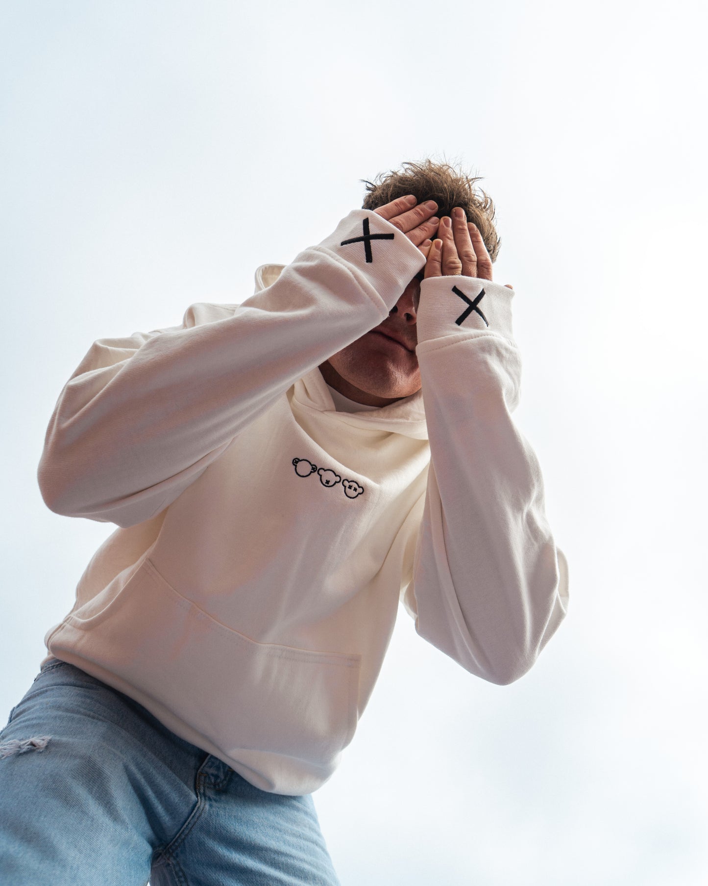 Mens Ivory Oversized Hoody