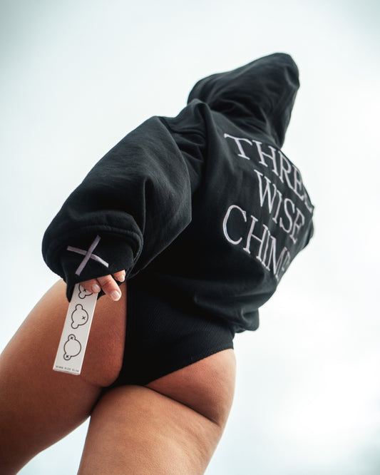 Ladies Black Oversized Hoody