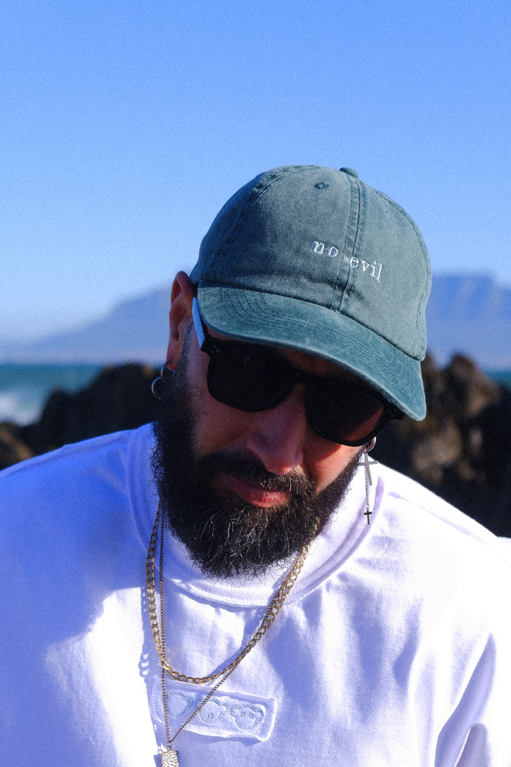 NO EVIL WASH DAD CAP - GREEN