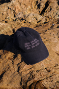 COTTON CANVAS DAD CAP - BLACK
