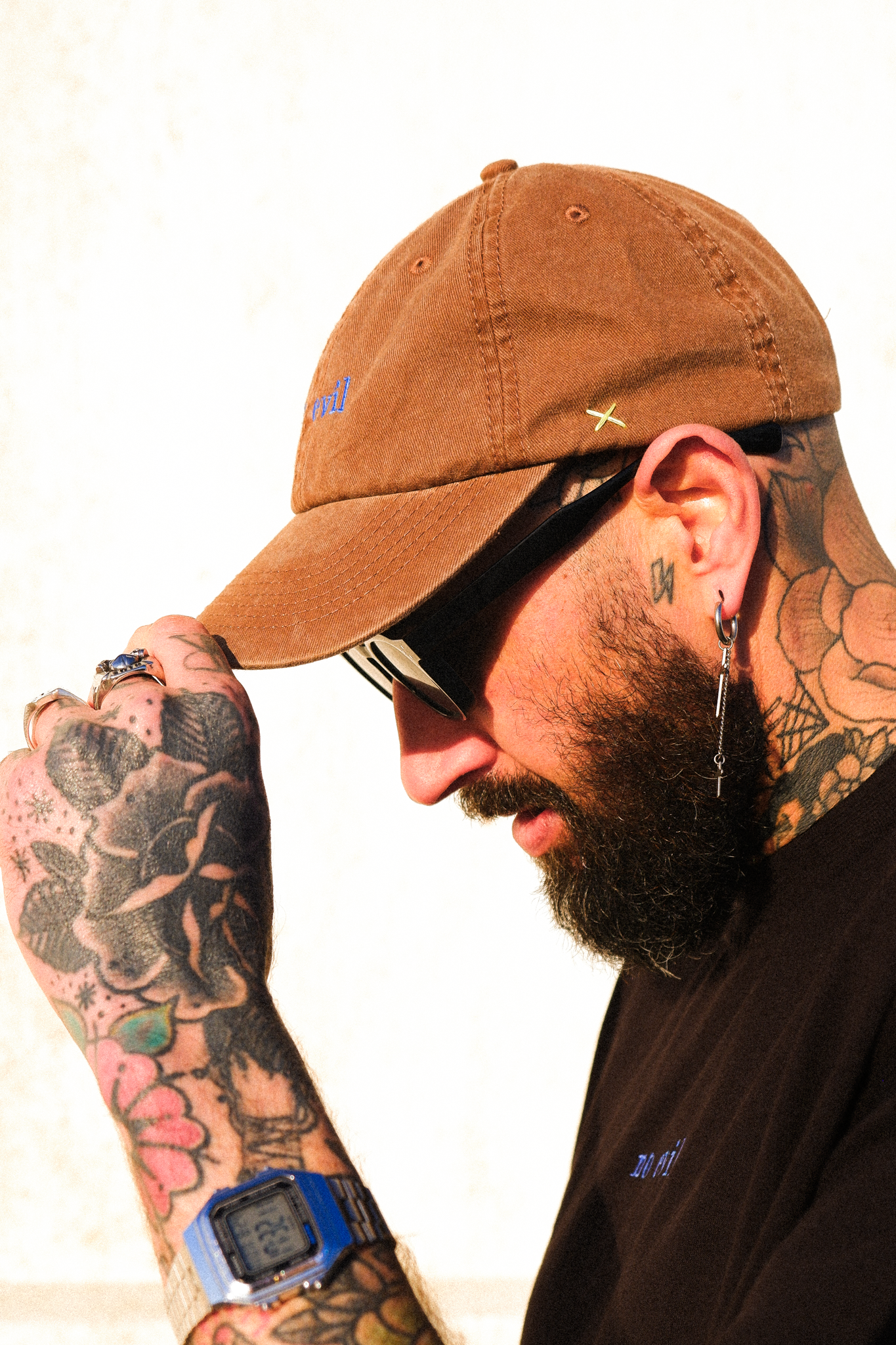 NO EVIL WASH DAD CAP - BROWN