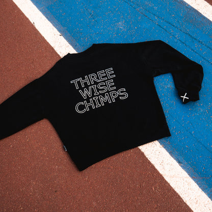 Mens Black Oversized Crew Neck Top