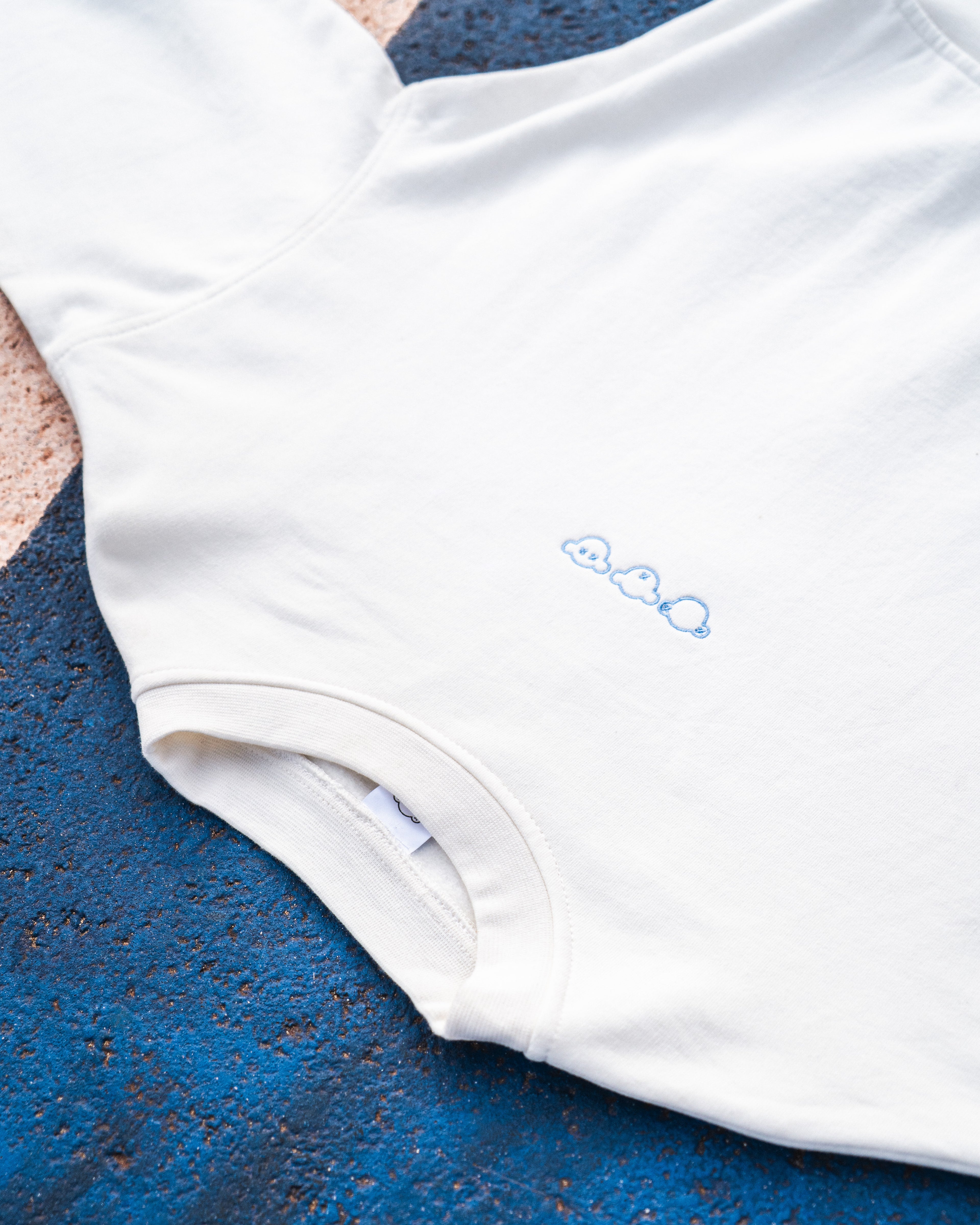 HEAVYWEIGHT OVERSIZED CREW NECK TOP - IVORY
