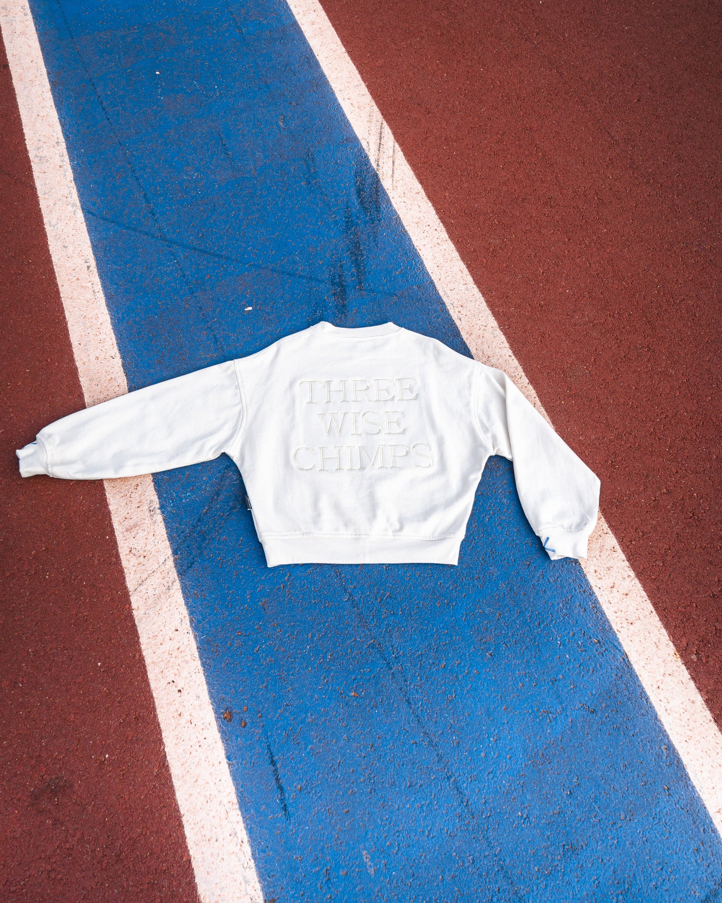 Ladies Ivory Oversized Crew Neck Top