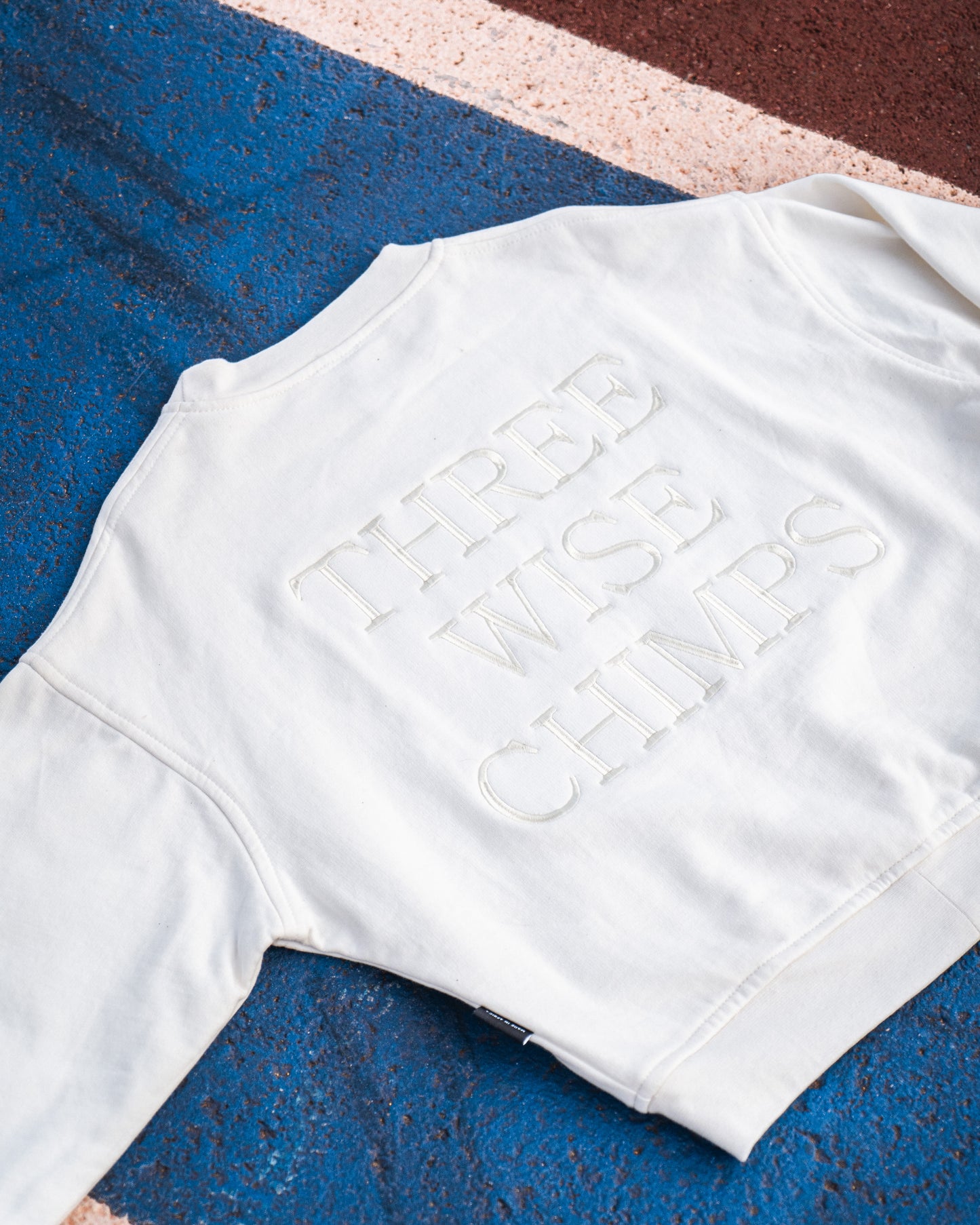 Ladies Ivory Oversized Crew Neck Top