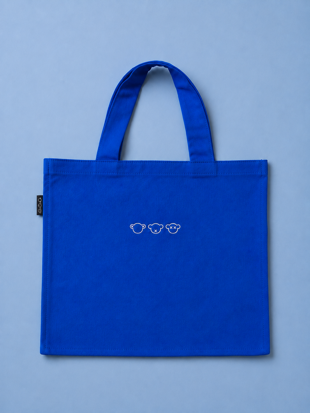NO EVIL CANVAS TOTE BAG - ELECTRIC BLUE