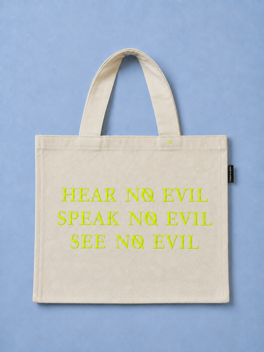 NO EVIL CANVAS TOTE - ELECTRIC