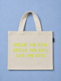 NO EVIL CANVAS TOTE - ELECTRIC