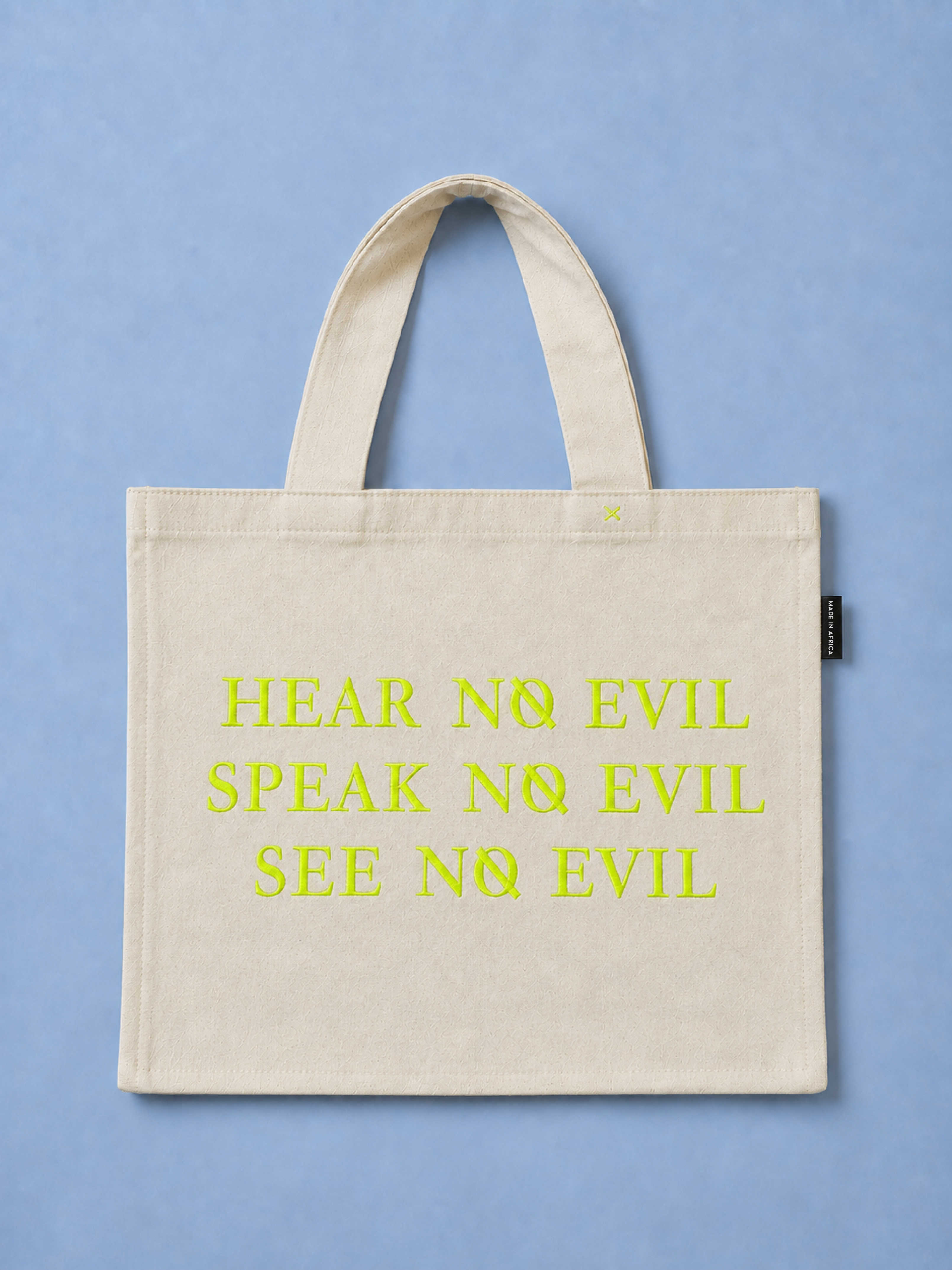 NO EVIL CANVAS TOTE - ELECTRIC