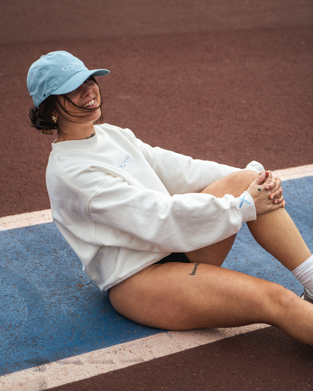 HEAVYWEIGHT OVERSIZED CREW NECK TOP - IVORY