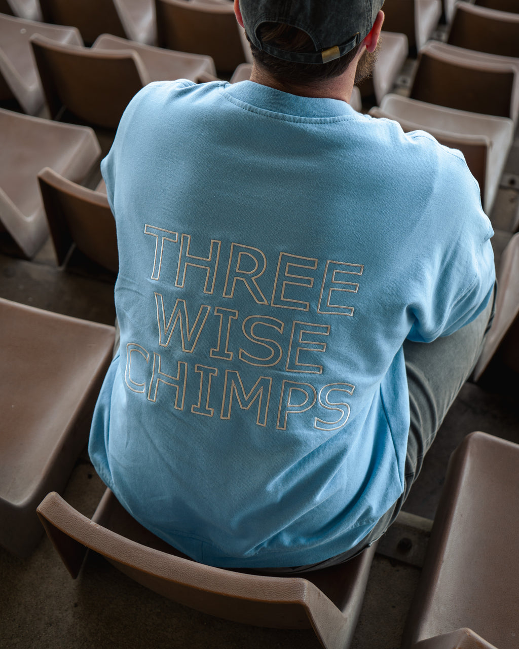 LIGHTWEIGHT OVERSIZED CREW NECK TOP - BLUE