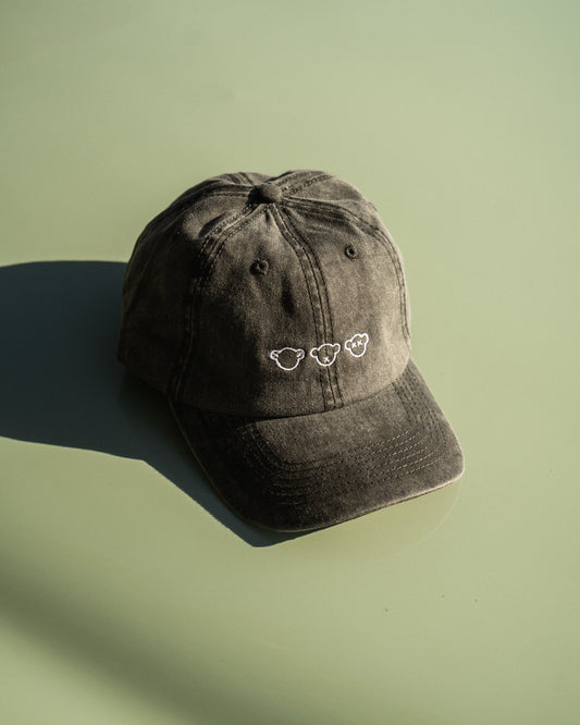 WASH BLACK DAD CAP