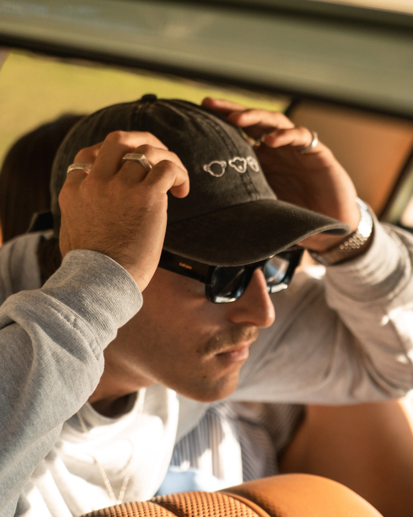 WASH BLACK DAD CAP